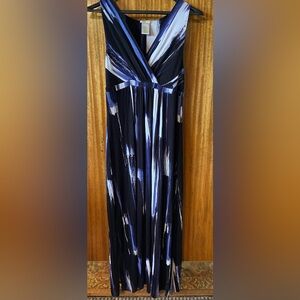 MattyM Multi Color Maxi Sleeves Dress